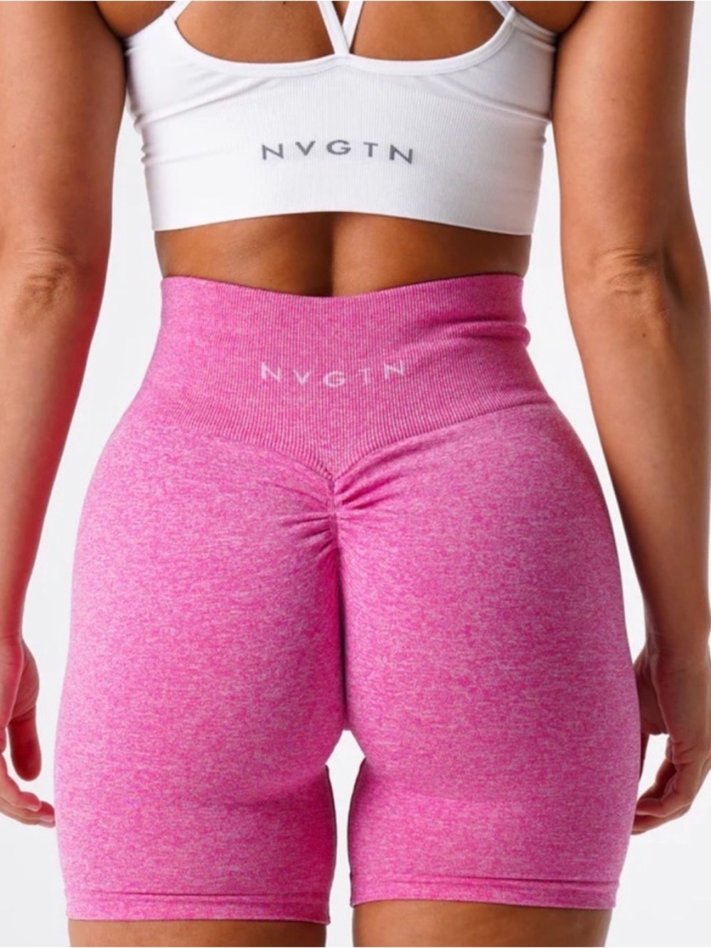 NVGTN Pink Scrunch Seamless Shorts